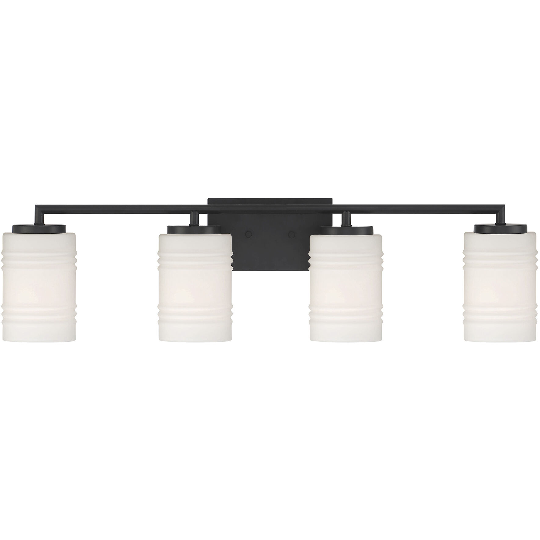 Leavenworth 4 Light 33 inch Matte Black Vanity Light Wall Light